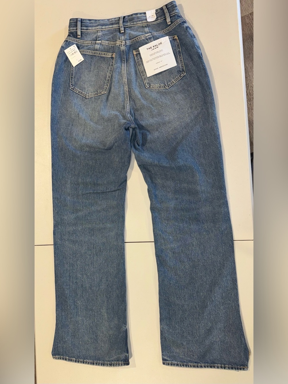 Good American The Khloé Distressed Wide Leg Jeans – Size 8/29 – NWT - Picture 3 of 4